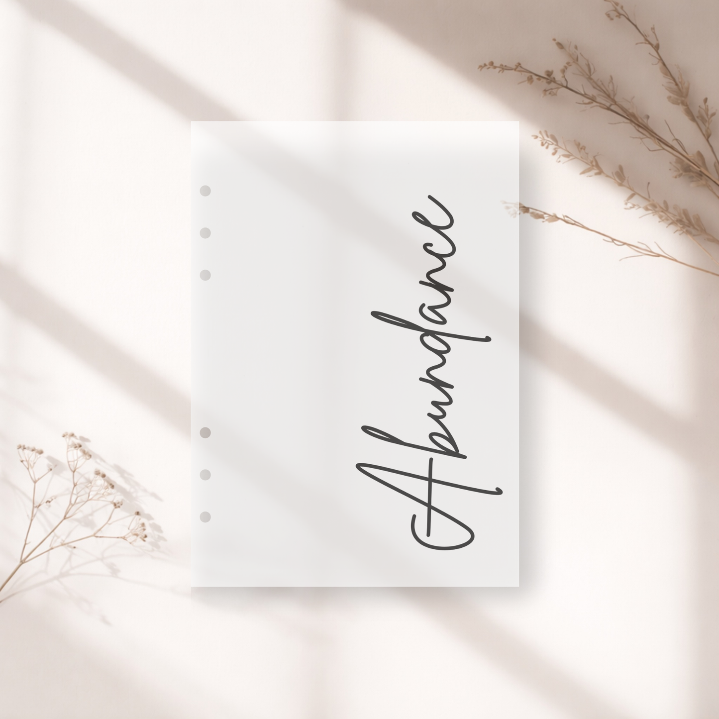 Abundance Frosted Planner Dashboard