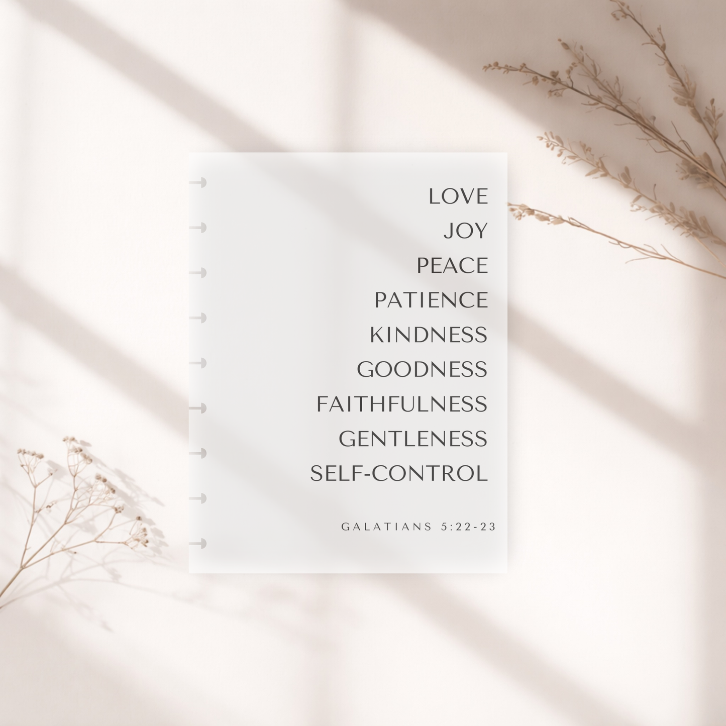 Fruit of the Spirit Frosted Planner Dashboard