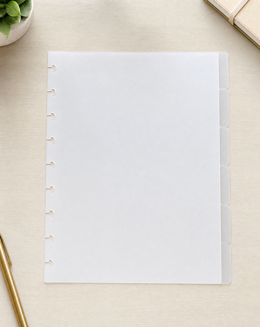 Classic Frosted Side Tab Dividers (Set of 6)